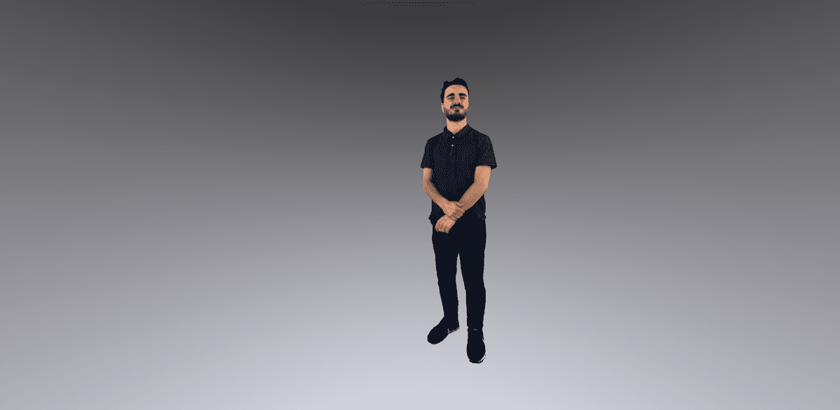 thumbnail for blue shirt man real life content 512v
