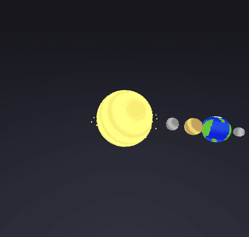 thumbnail for the first 3 planets in orbit
